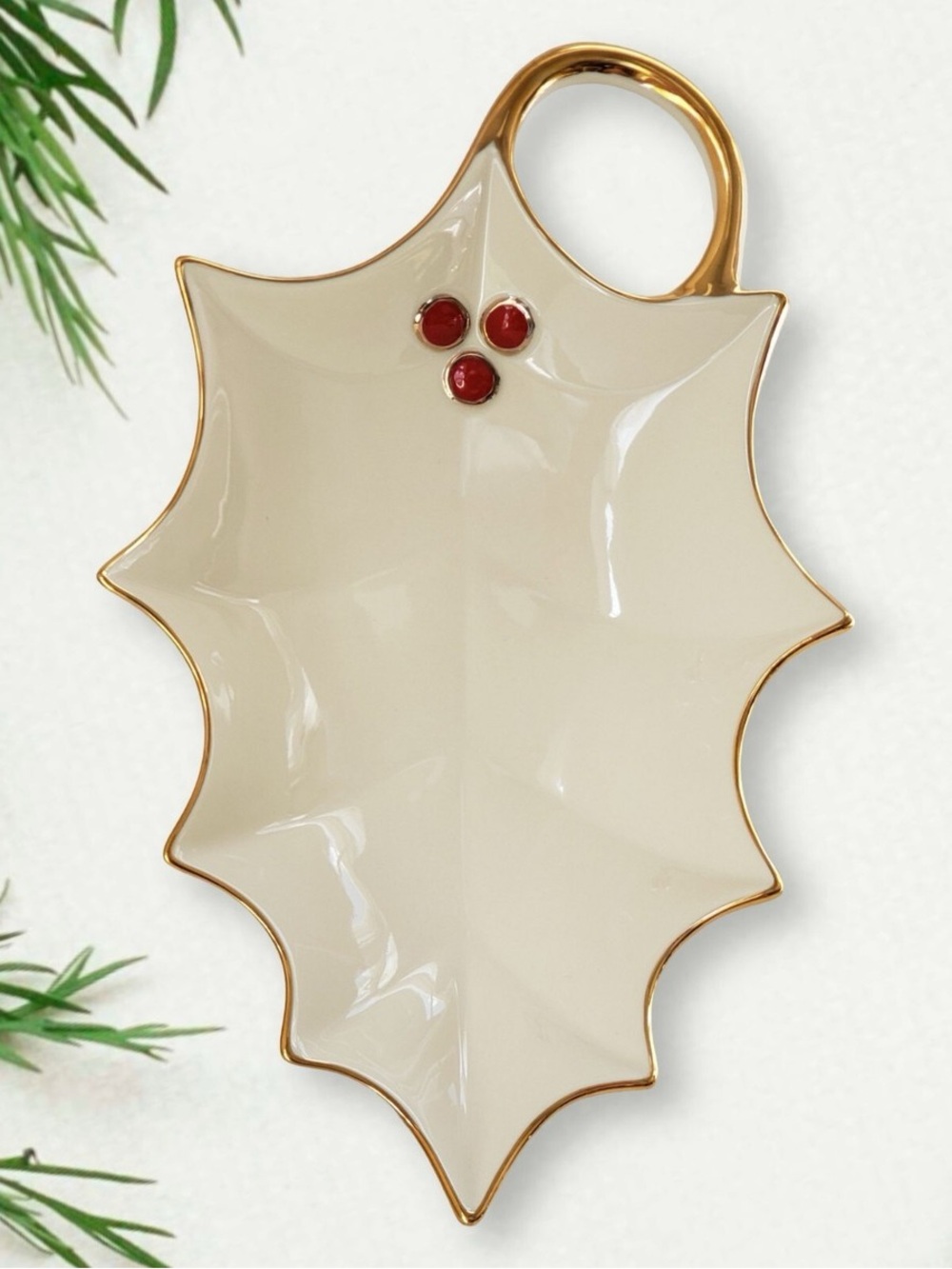 Lenox Holly Leaf Candy Dish by Lenox